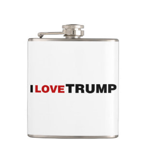 I Love Trump Hip Flask
