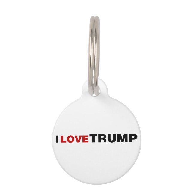 I Love Trump Pet Tag (Front)