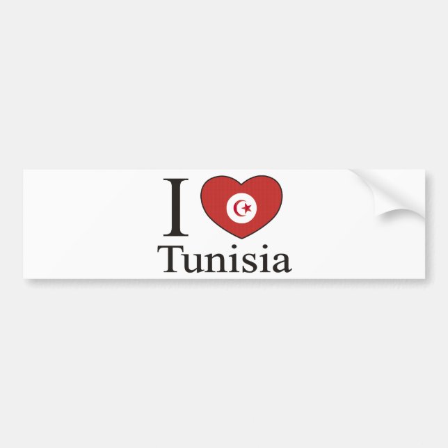 I Love Tunisia Bumper Sticker (Front)