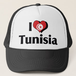 I Love Tunisia Flag Trucker Hat