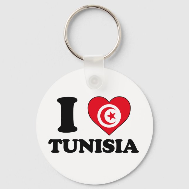 I love Tunisia Key Ring (Front)