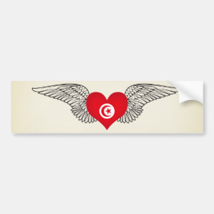 I Love Tunisia -wings Bumper Sticker