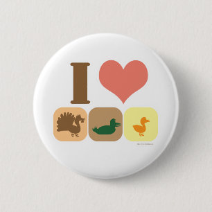I Love Turducken! 6 Cm Round Badge
