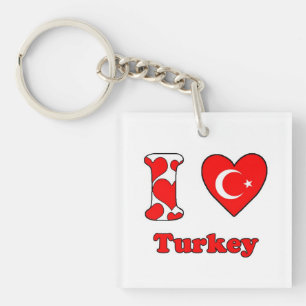I love Turkey Key Ring