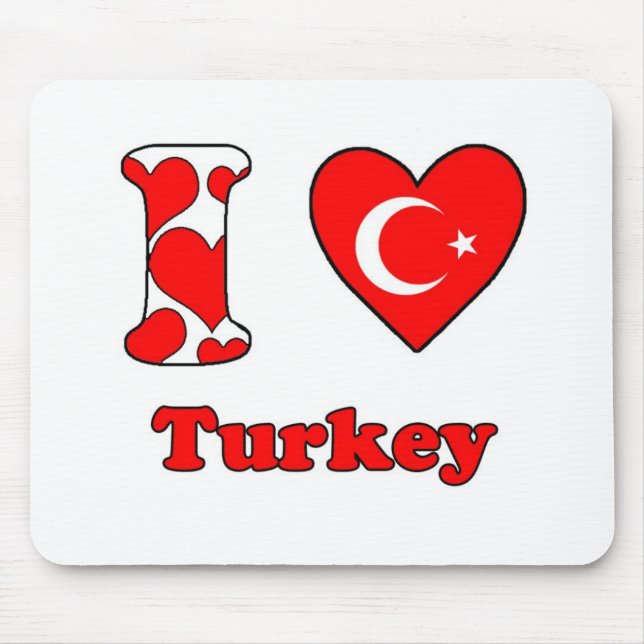 I love Turkey Mouse Mat (Front)