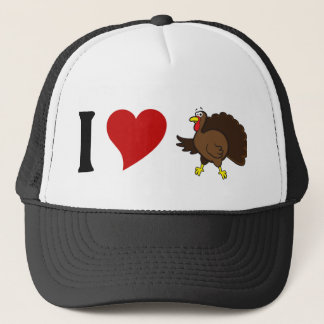 I Love Turkey Trucker Hat