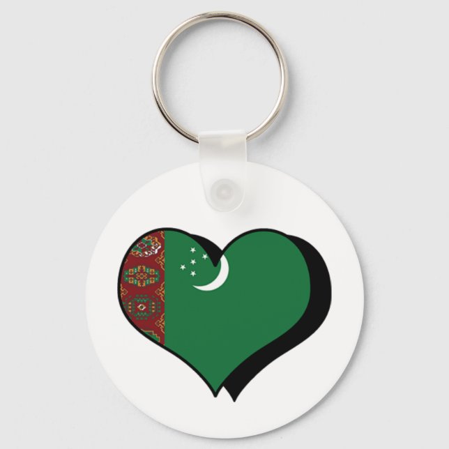 I Love Turkmenistan Keychain (Front)