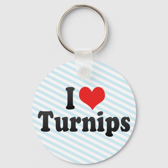 I Love Turnips Key Ring (Front)