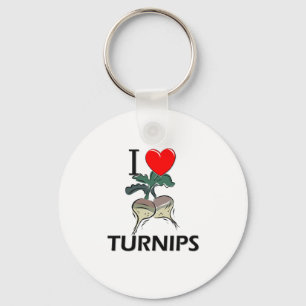 I Love Turnips Key Ring