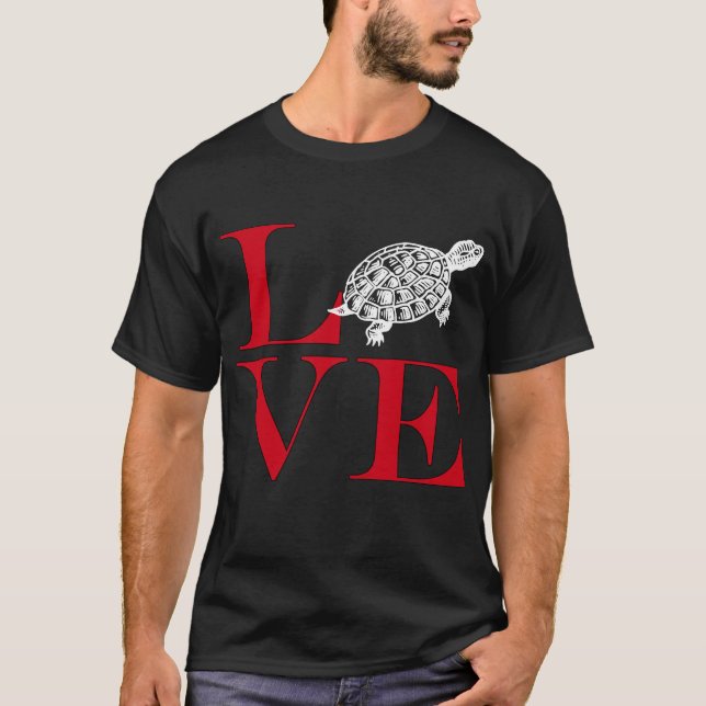 I Love Turtles - Dark Coloured Tee (Front)