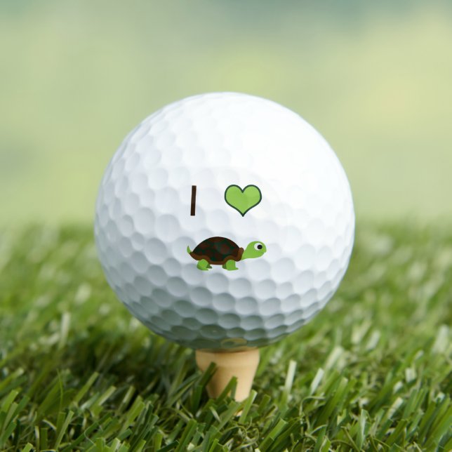 I Love Turtles Golf Balls (Insitu Tee)
