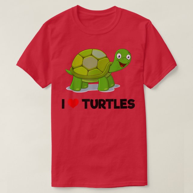 I Love Turtles   Heart Turtles Tee  (Design Front)