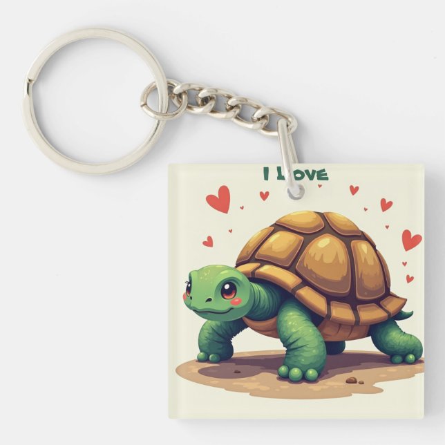 I love turtles key ring (Front)