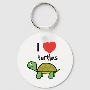 I love turtles key ring