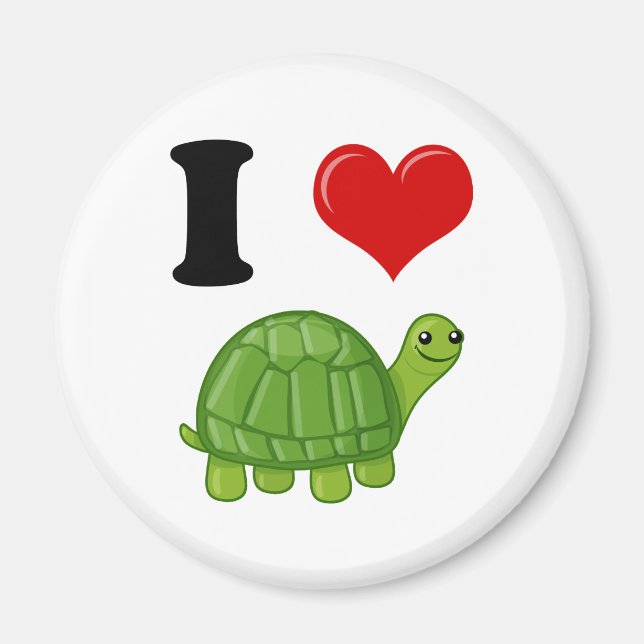 I Love Turtles Magnet (Front)