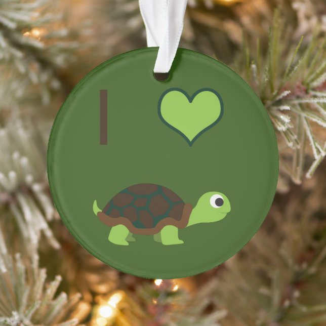 I Love Turtles Ornament (Tree)