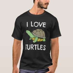 I Love Turtles Pet Owners Cute Turtle Tortoise T-Shirt