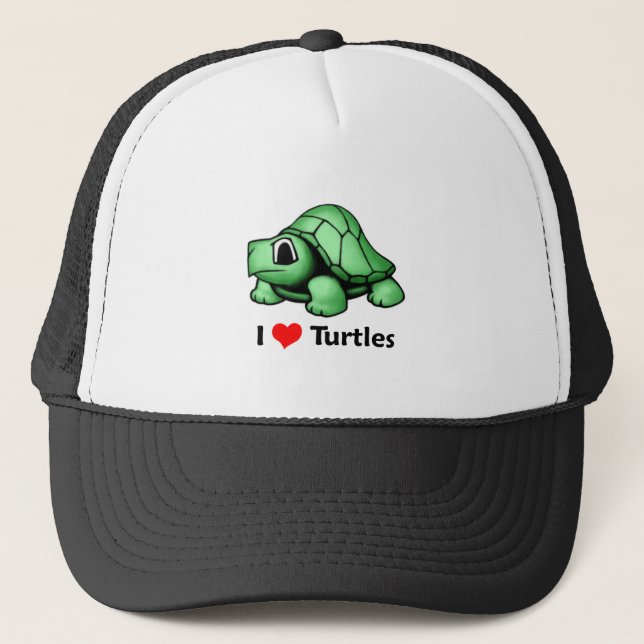 I love Turtles Trucker Hat (Front)