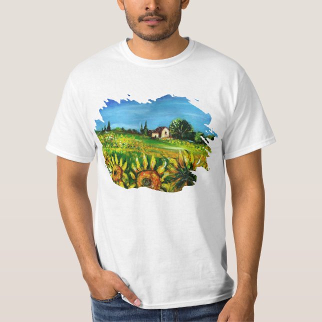 I LOVE TUSCANY AND SUNFLOWERS T-Shirt (Front)