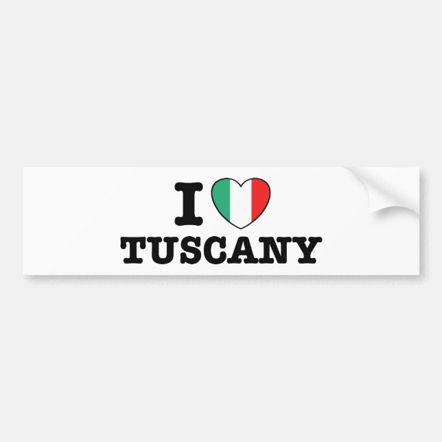 I Love Tuscany Bumper Sticker (Front)