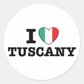 I Love Tuscany Classic Round Sticker