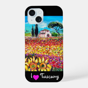I LOVE TUSCANY / SUNFLOWERS AND POPPIES iPhone 15 CASE