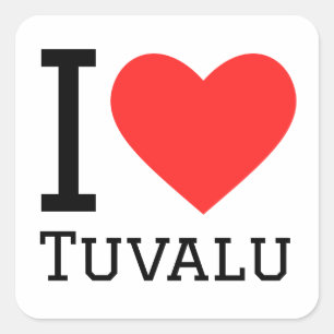 I love Tuvalu  Square Sticker