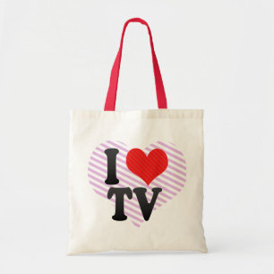 I Love TV Tote Bag