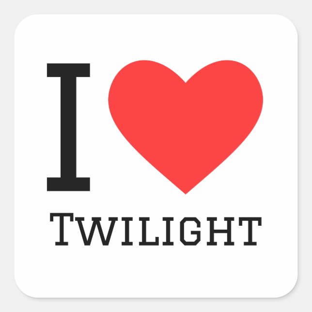 I love twilight square sticker (Front)