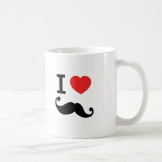 I Love twirly moustache Coffee Mug