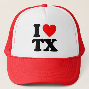 I LOVE TX TRUCKER HAT