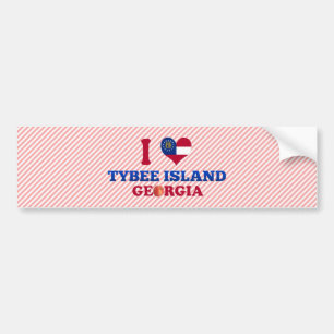 I Love Tybee Island, Georgia Bumper Sticker