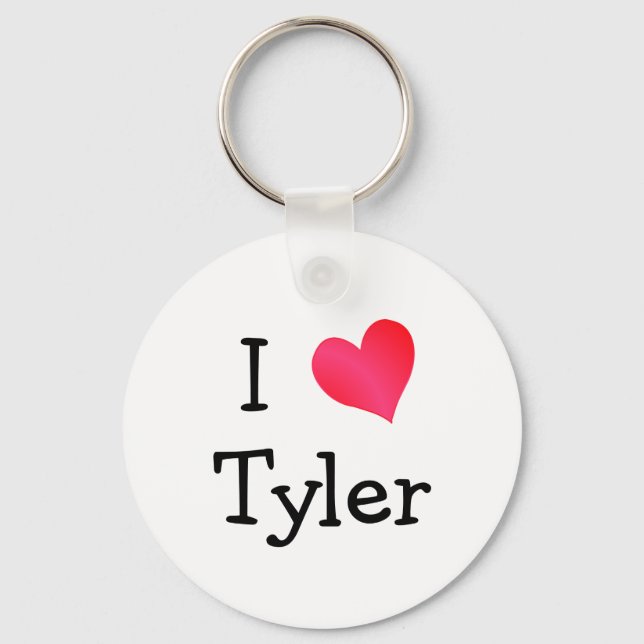I Love Tyler Key Ring (Front)