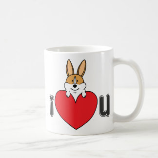 "I Love U" Corgi Coffee Mug