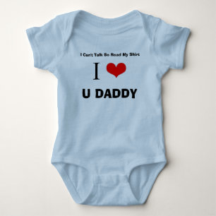 I Love U Daddy Baby Bodysuit