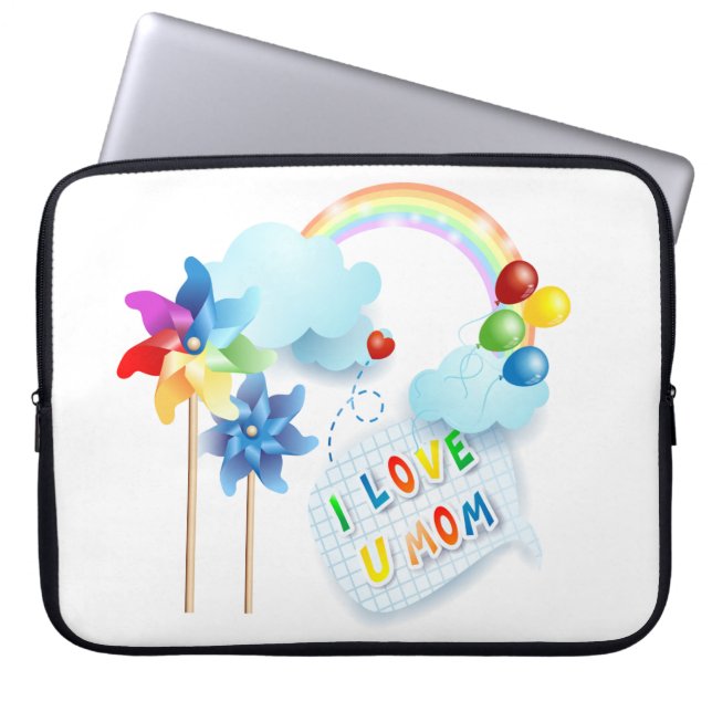 I love U mum Laptop Sleeve (Front)