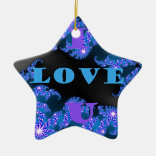 I Love U.png Ceramic Tree Decoration