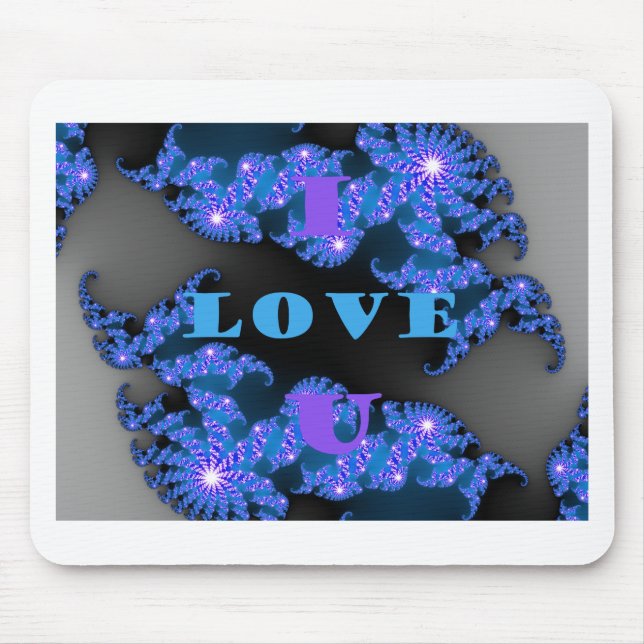 I Love U.png Mouse Mat (Front)