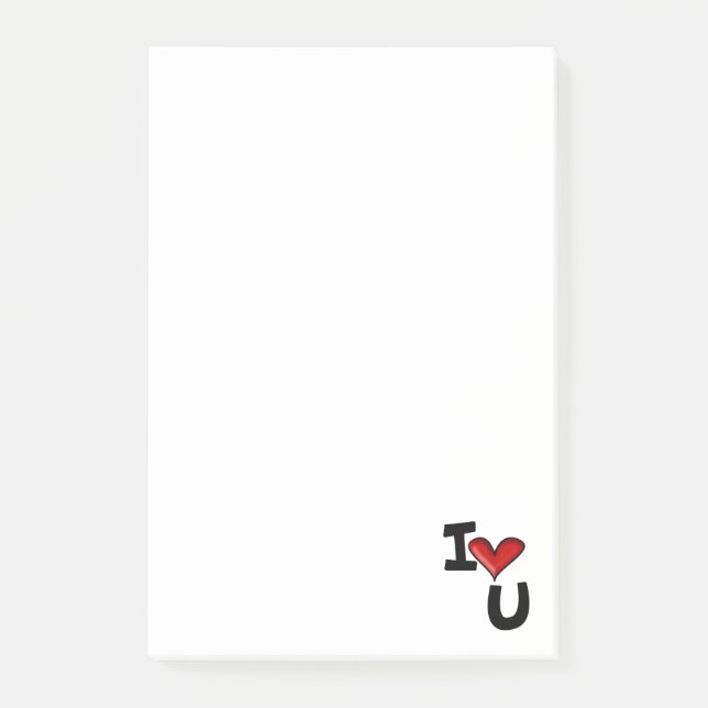 i love u   post-it notes (Front)