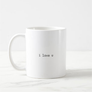 "i love u" simple mug