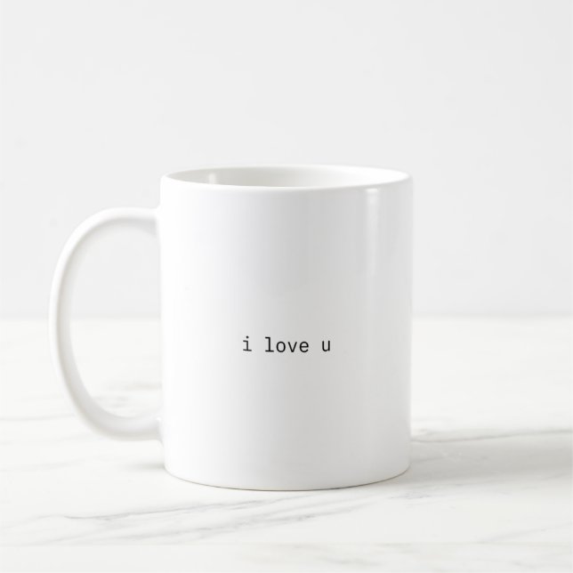 "i love u" simple mug  (Left)