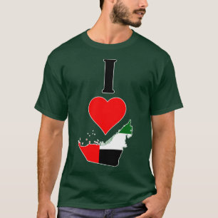 I Love UAE Vertical I Heart United Arab Emirates F T-Shirt