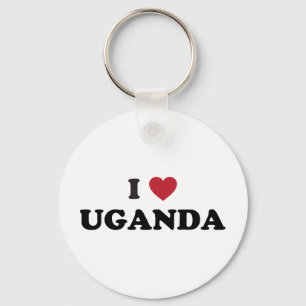 I Love Uganda Key Ring