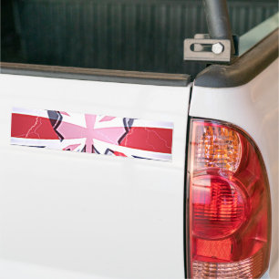 I Love UK Art Print Bumper Sticker