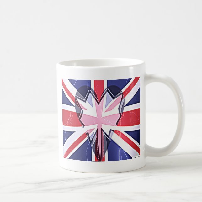 "I Love UK" Art Print Coffee Mug (Right)