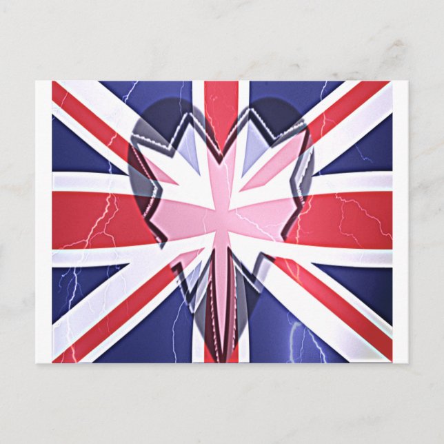 "I Love UK" Art Print Postcard (Front)