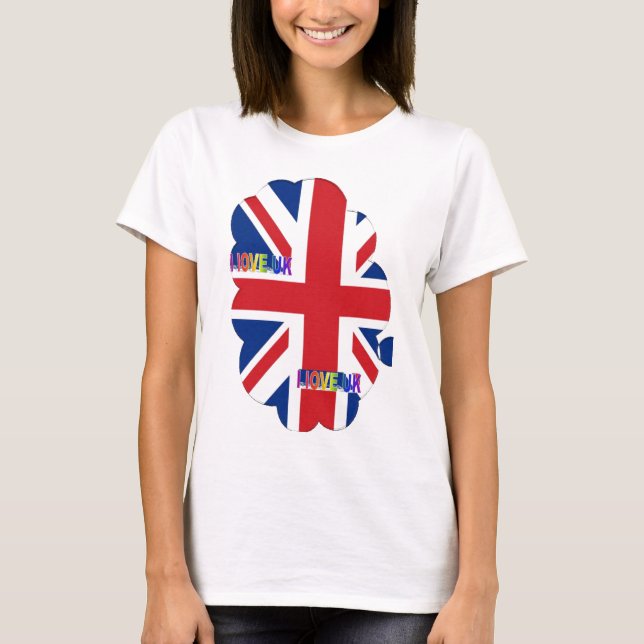 I Love UK Art Print T-Shirt (Front)