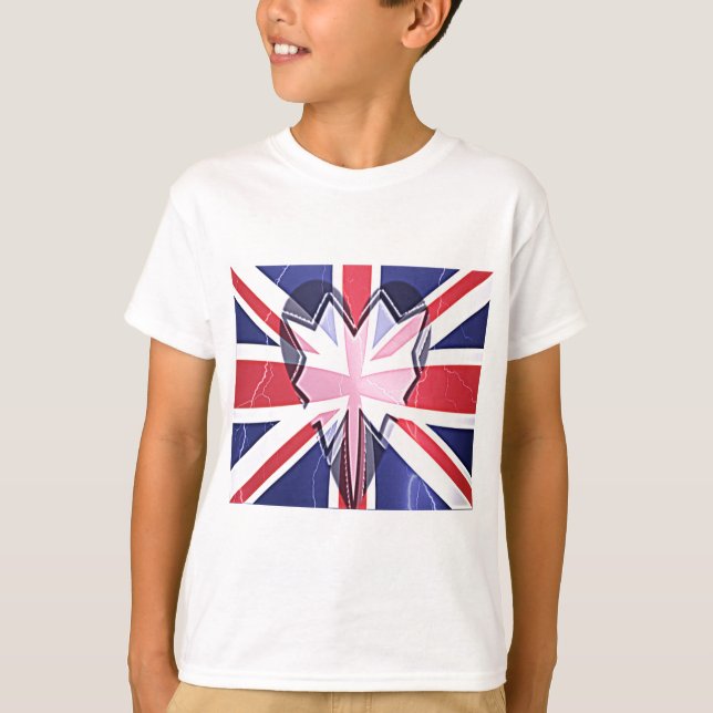"I Love UK" Art Print T-Shirt (Front)