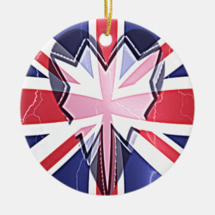 I Love UK Ceramic Tree Decoration