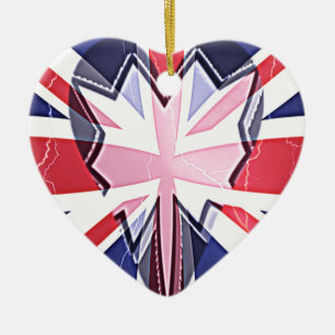 I Love UK Ceramic Tree Decoration
